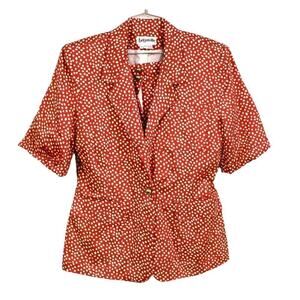 Retro Vtg Bagatelle Shorts Pant Suit 14 Red White Polka Dot NWOT 80s Power Suit